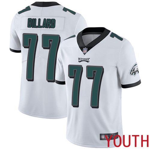 Youth Philadelphia Eagles #77 Andre Dillard White Vapor Untouchable NFL Jersey Limited Player Football